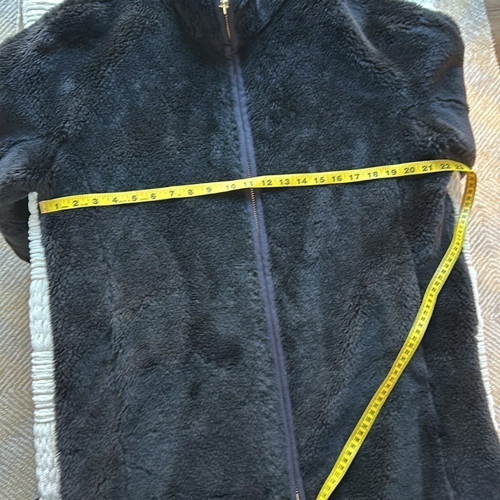 J. Crew Black Fleece faux fur Long tunic coat - Picture 10 of 13